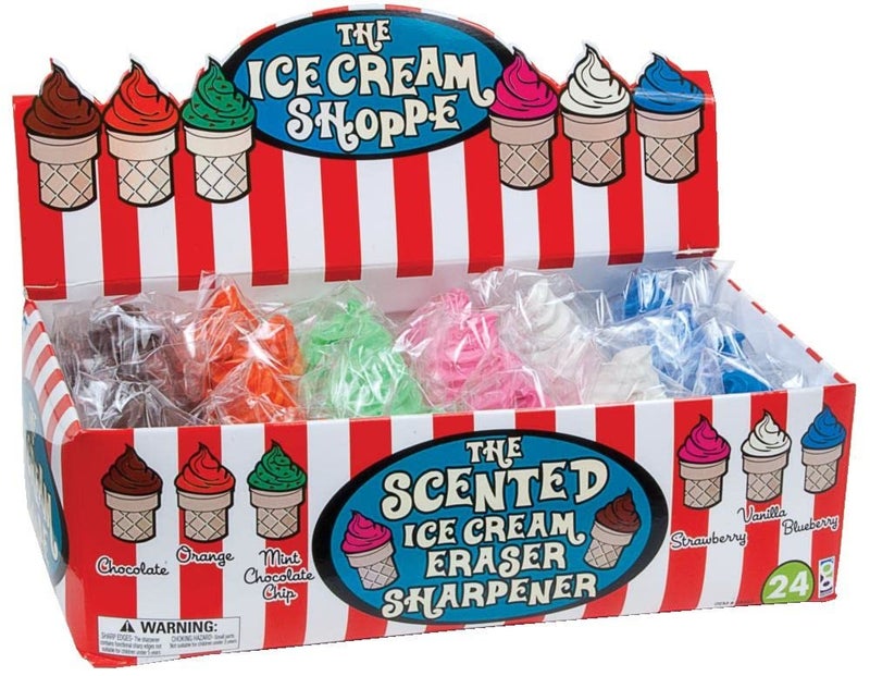 Geddes Raymond Geddes Ice Cream Shoppe Scented Erasers For Kids & Sharpener (Pack of 24) - Image 4